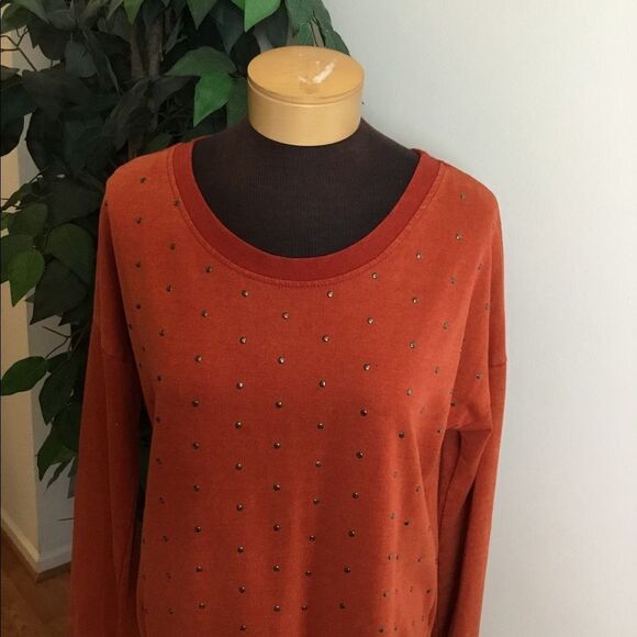 PINK Rose Large rust colored sweatshirt - Picture 3 of 16